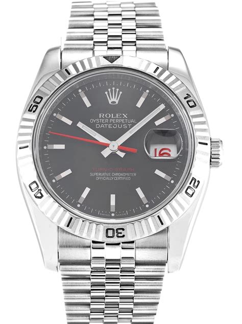 rolex turn o graph green hand|Rolex 36mm Datejust 116264.